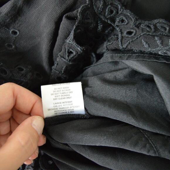 IRO Romper Size 40 Black Eyelet Embroidered Florya Romper | Size 40 - Picture 9 of 9